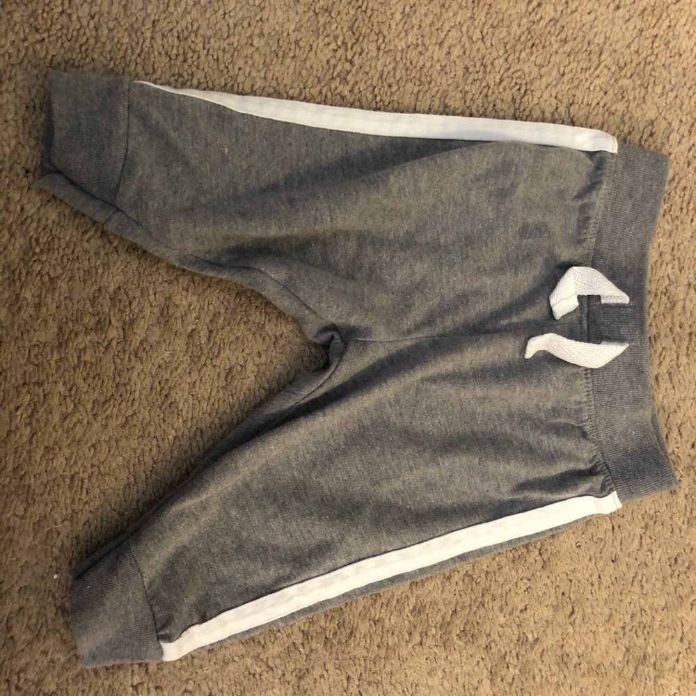 Striped panel grey joggers (3-6m)
